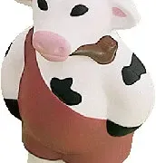 standing cow with pipe