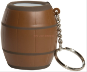 wood barrel keychain