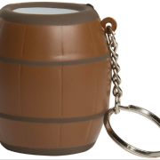 wood barrel keychain