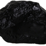 black mineral rock