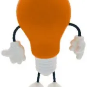 light bulb with removable arms and legs