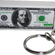 $100 bill keytag