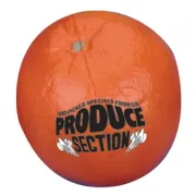 stress orange squeeziable ball