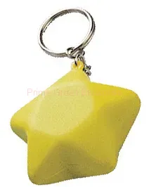 Yellow stress star keyring