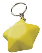 Yellow stress star keyring