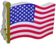 US flag squeeziable ball