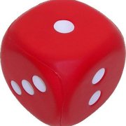 anti stress red dice