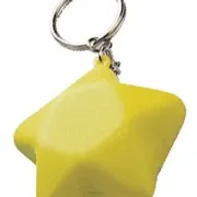 Yellow stress star keyring