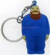 man with moutache keychain