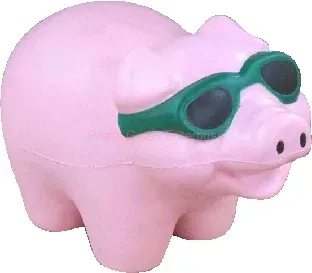 stress pig with sunglasses