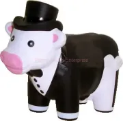 stress cow with hat