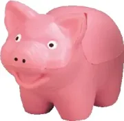 pink pig stress ball