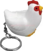 PU stress hen keychain