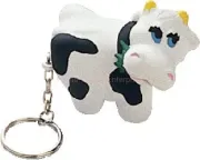 stress bell cow keychain