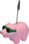 memo holder pig with sunglasses