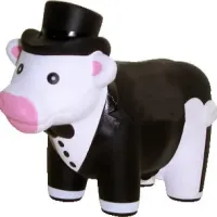 stress cow with hat