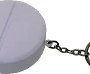 Stress Round Aspirin Keychain