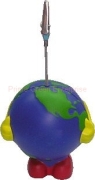 stress earth ball memo holder