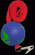 stress earth with lanyard