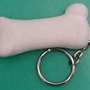 dog bone stress reliever keyring