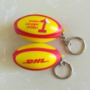 anti stress rugbyball keychain