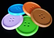 button shaped coaster