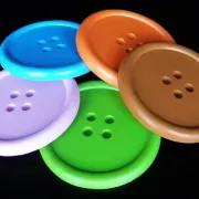 button shaped coaster